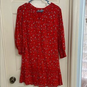 Collective Concepts Red Floral Mini Dress
